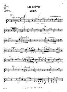 Partition de violon, 2 Pièces de Salon, Op.13, Goltermann, Georg