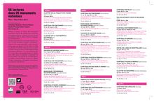 Mots Nus 2013 : 56 lectures dans 26 monuments nationaux - Le programme