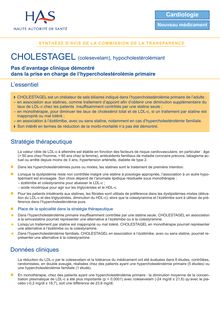 CHOLESTAGEL - Synthèse d avis CHOLESTAGEL - CT-8427