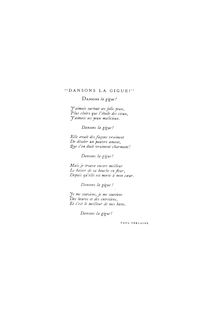 Partition , «Dansons la gigue!», Quatre poèmes pour voix, alto et piano