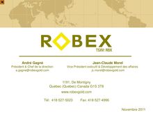 Présentation Robex (Powerpoint