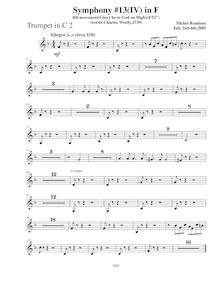 Partition trompette 2 (C), Symphony No.13  Chistmas Symphony , F major