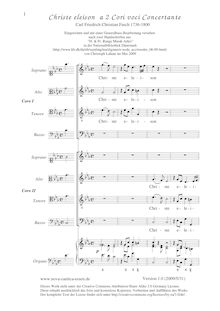 Partition complète, Missa à 16 voci en Quattro Cori, C major, Fasch, Karl Friedrich Christian