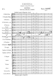 Partition complète, Caligula, Op. 52, Fauré, Gabriel par Gabriel Fauré