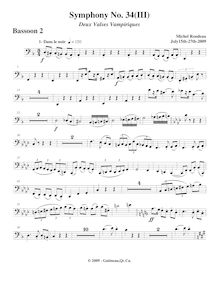 Partition basson 2, Symphony No.34, F major, Rondeau, Michel par Michel Rondeau