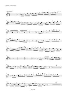 Partition Var.17 - aigu enregistrement , Goldberg-Variationen, Goldberg Variations ; Aria mit 30 Veränderungen ; Clavier-Übung IV