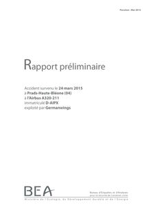 Le rapport préliminaire du BEA