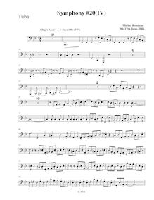 Partition Tuba, Symphony No.20, B-flat major, Rondeau, Michel par Michel Rondeau