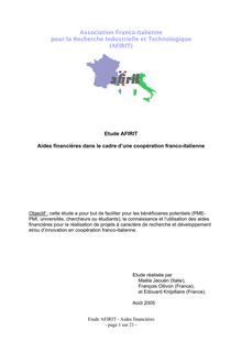 Association Franco-Italienne pour la Recherche Industrielle ...
