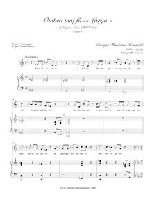 Partition complète (E♭ major), Serse, Xerxes, Handel, George Frideric