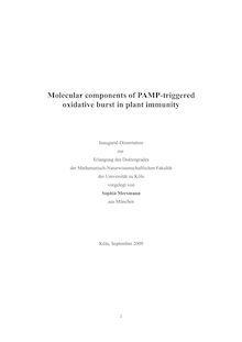 Molecular components of PAMP-triggered oxidative burst in plant immunity [Elektronische Ressource] / vorgelegt von Sophia Mersmann