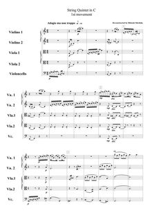 Partition , Adagio ma non troppo-Allegro assai, corde quintette en C major