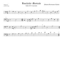 Partition ténor viole de gambe 2, basse clef, Banchetto Musicale