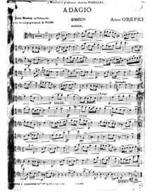 Partition basson , partie, Adagio, B♭ minor, Orefici, Alberto