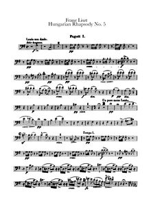 Partition basson 1, 2, Hungarian Rhapsody No.5, Héroïde-élégiaque