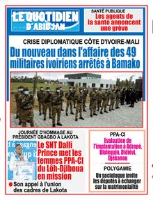 Le Quotidien d’Abidjan n°4170 - du vendredi 29 juillet 2022