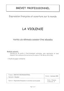 Expression française et ouverture sur le monde 2002 BP - Boucher