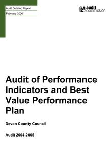 DE007 Audit of Performance Indicators and BVPP -  FINAL