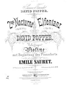 Partition de piano, Elfentanz, Dance of the Elves, Popper, David par David Popper