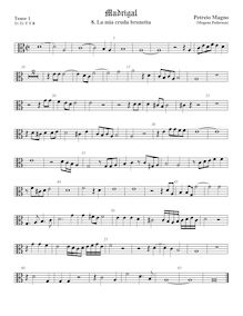 Partition ténor viole de gambe 1, alto clef, Madrigali a 5 Voci, Libro 2 par Mogens Pedersøn