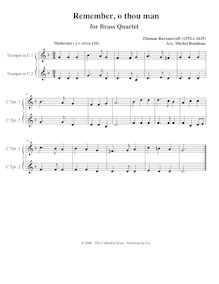 Partition trompette 1/2 (C), Remember, O thou man, Ravenscroft, Thomas