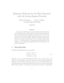 Dispersive Estimate for the Wave Equation
