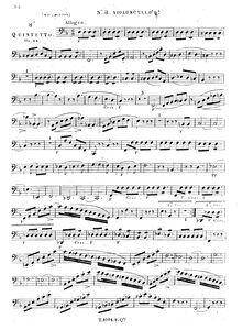 Partition violoncelle 2, corde quintette No.8, Op.24, Onslow, Georges