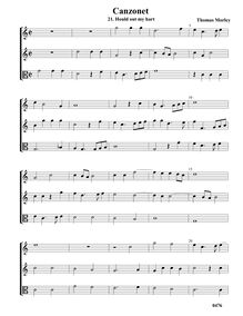 Partition No.5 Hould out my hart - partition complète, chansonnettes, ou Little Short chansons to Three Voyces