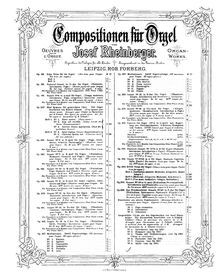 Partition complète, orgue Sonata No.9, Rheinberger, Josef Gabriel