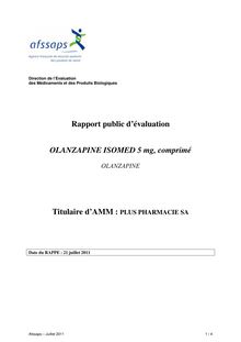 Olanzapine Isomed 5 mg, comprime