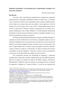 Arias Gordoa, Mercedes - Diagnóstico participativo