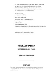 The Last Galley - Impressions and Tales