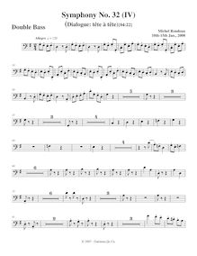 Partition Basses, Symphony No.32, C major, Rondeau, Michel par Michel Rondeau