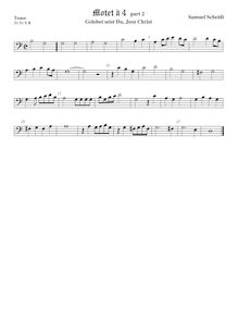Partition 2nd verse − ténor viole de gambe, basse clef, Tabulatura Nova