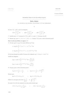 ISFA 1998 1ere epreuve de mathematiques
