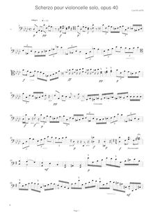 Partition complète, Scherzo pour Solo violoncelle, Plante, Cyril