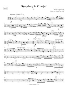 Partition altos, Symphony en C major, C major, Asplmayr, Franz