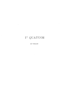 Partition violon 2, corde quatuor No.1, C major, Vermeire, Oscar