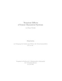 Transient effects of linear dynamical systems [Elektronische Ressource] / von Elmar Plischke