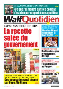 Walf Quotidien n°9183 - du lundi 7 novembre 2022