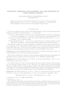 EXTENSION THEOREMS NON VANISHING AND THE EXISTENCE OF GOOD MINIMAL MODELS