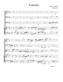 Partition Fantasia VdGS No. 16 - partition complète, fantaisies et Pavin pour 3 violes de gambe et orgue