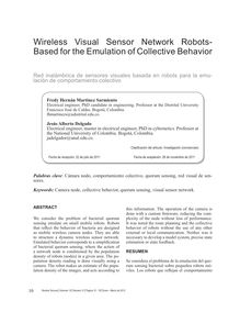 WIRELESS VISUAL SENSOR NETWORK ROBOTS-BASED FOR THE EMULATION OF COLLECTIVE BEHAVIOR (Red inalámbrica de sensores visuales basada en robots para la emulación de comportamiento colectivo)