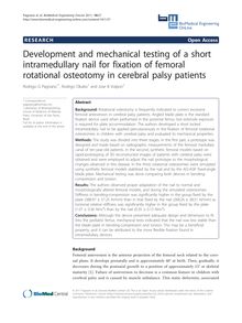 Development and mechanical testing of a short intramedullary nail for fixation of femoral rotational osteotomy in cerebral palsy patients