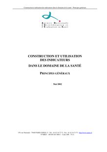 CONSTRUCTION ET UTILISATION DES INDICATEURS DANS LE DOMAINE DE  LA ...