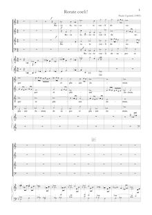 Partition Vocal score, Rorate Coeli, Ugoletti, Paolo