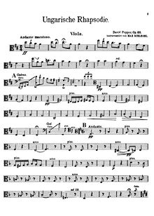 Partition altos, Hungarian Rhapsody, Op.68, Ungarische Rhapsodie