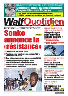 Walf Quotidien N° 9246 - Du vendredi 20 janvier 2023
