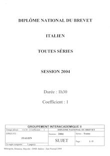 Italien 2004 Brevet (filière technologique)