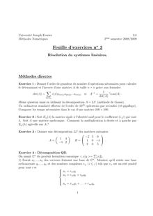 Universite Joseph Fourier L3 Methodes Numeriques 2eme semestre